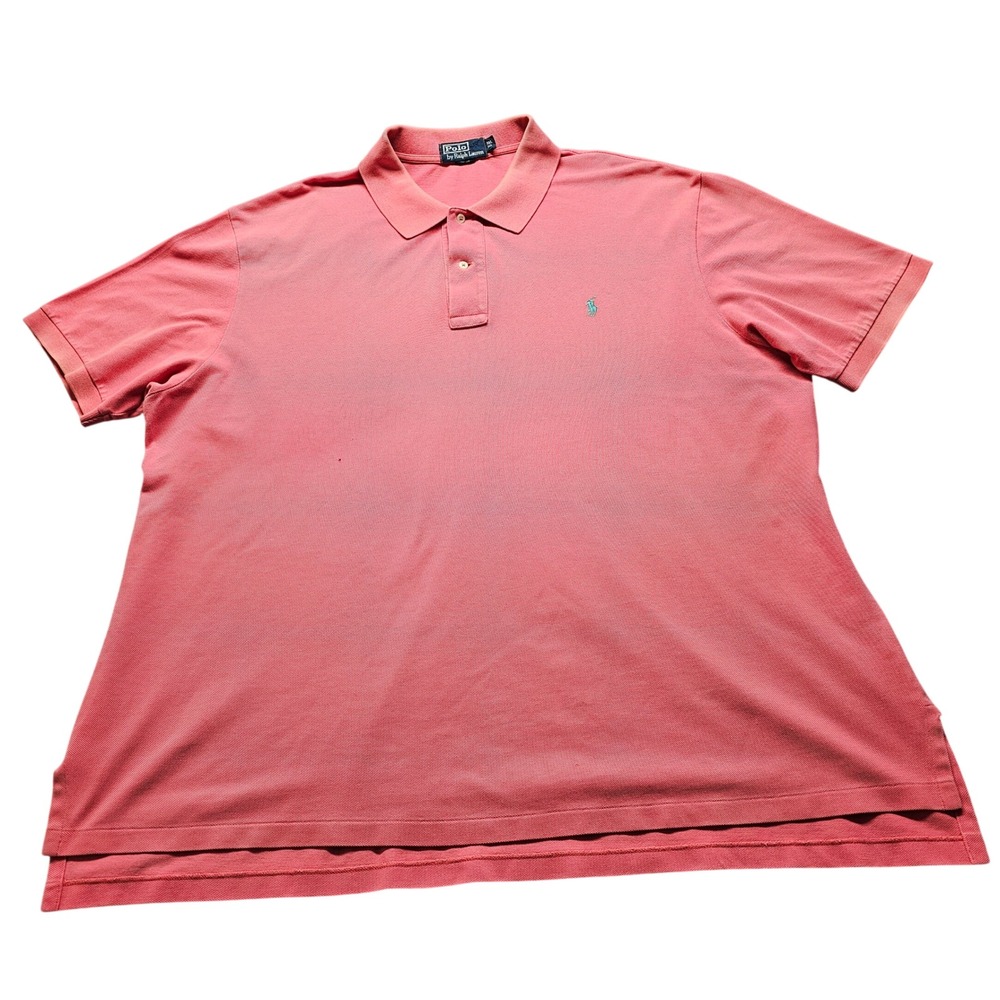Polo Ralph Lauren Polo Shirt Mens 3XL Big Pink Short Sleeve Cotton Pique Logo